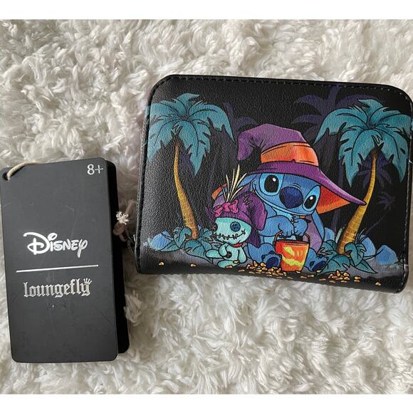 Loungefly Disney Stitch & Scrump Trick Or Treat Mini Zipper Wallet NEW Halloween - Picture 2 of 8